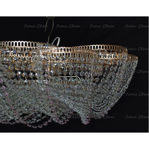 Люстра Лотос Елена розовая в Саратове Гусь Хрустальный