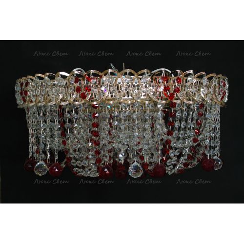 Люстра Водоворот Мария красная  в Саратове Гусь Хрустальный