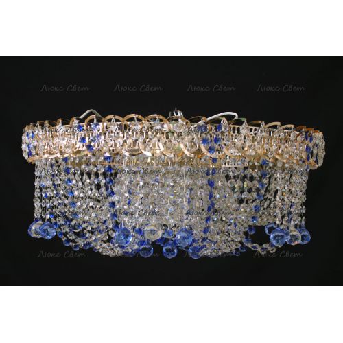 Люстра Водоворот Мария синяя в Саратове Гусь Хрустальный