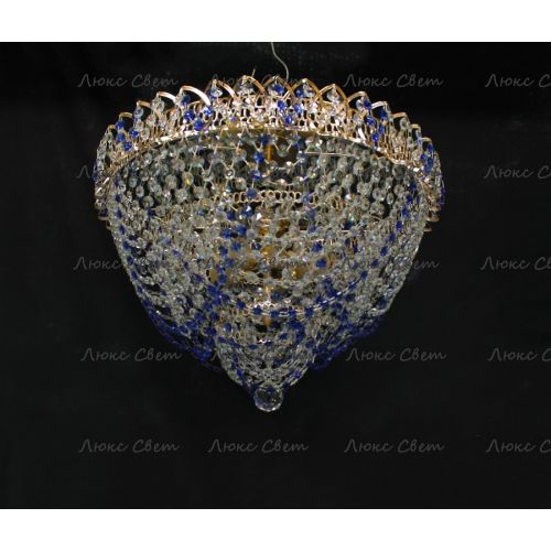 Люстра Водопад Роза синяя в Саратове Гусь Хрустальный