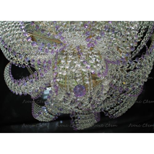 Люстра Космос № 2 фиолетовая в Саратове Гусь Хрустальный