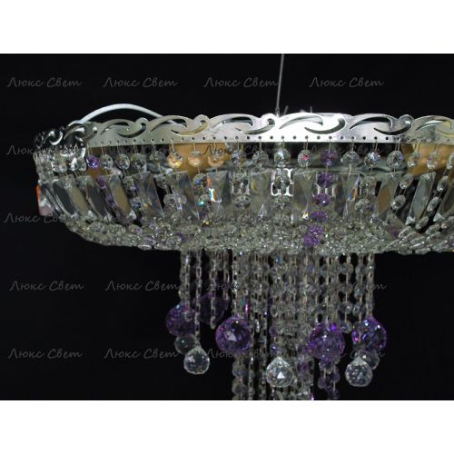 Люстра Анжелика 1 шар 40 мм фиолетовая в Саратове Гусь Хрустальный