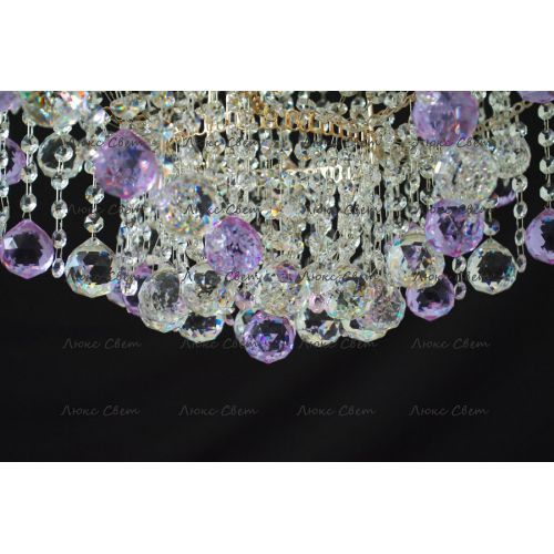 Люстра Космос шар 40 мм фиолетовая в Саратове Гусь Хрустальный