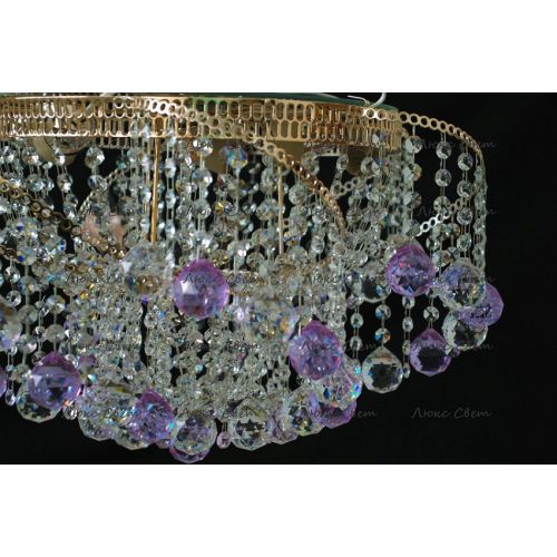 Люстра Космос шар 40 мм фиолетовая в Саратове Гусь Хрустальный