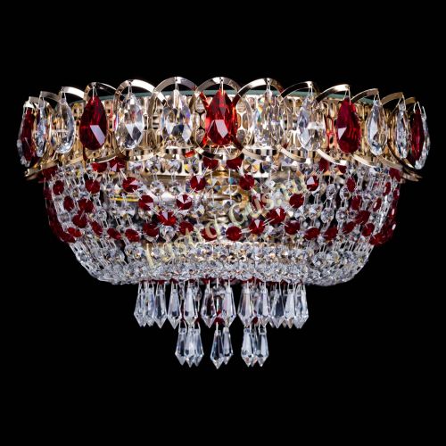Люстра Астра Ажур красная в Саратове Гусь Хрустальный
