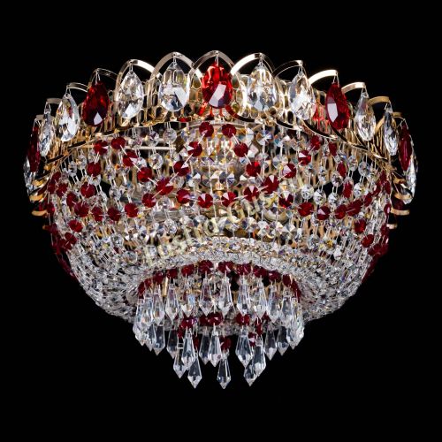 Люстра Астра Ажур красная в Саратове Гусь Хрустальный