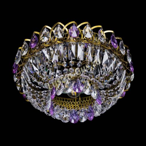 Люстра Астра Бутон №1 фиолетовая под бронзу в Саратове Гусь Хрустальный