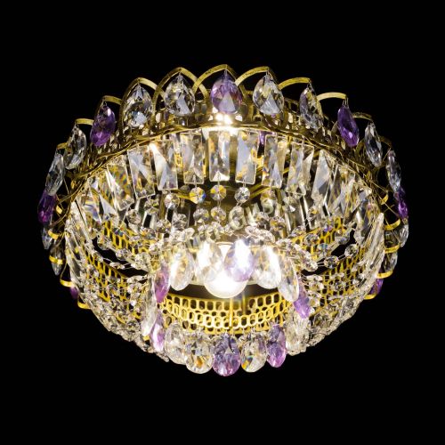 Люстра Астра Бутон №1 фиолетовая под бронзу в Саратове Гусь Хрустальный