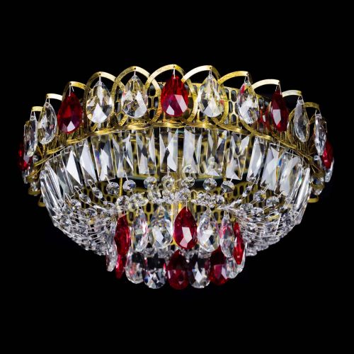 Люстра Астра Бутон №1 красная под бронзу в Саратове Гусь Хрустальный