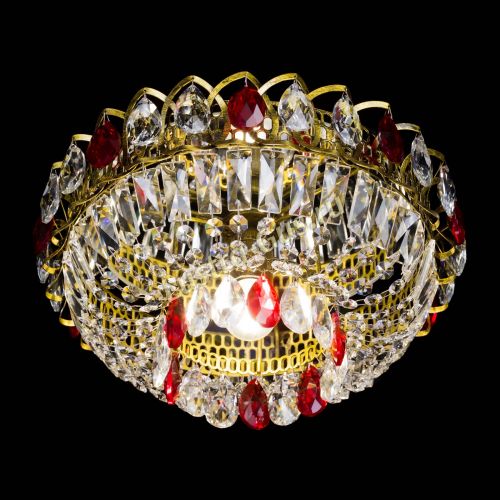 Люстра Астра Бутон №1 красная под бронзу в Саратове Гусь Хрустальный