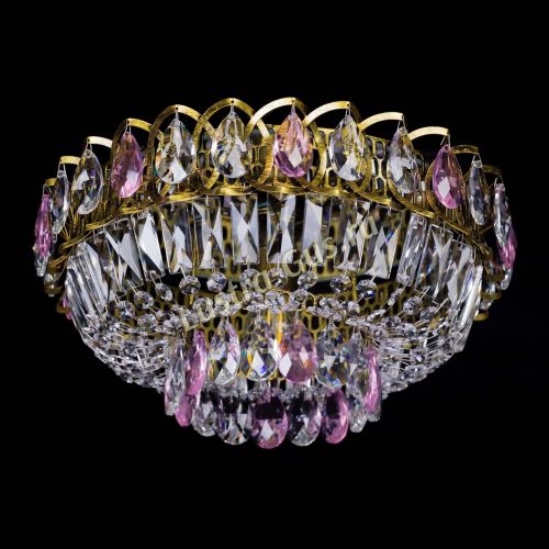 Люстра Астра Бутон №1 розовая под бронзу в Саратове Гусь Хрустальный