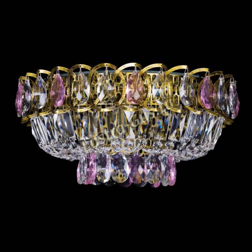 Люстра Астра Бутон №1 розовая под бронзу в Саратове Гусь Хрустальный