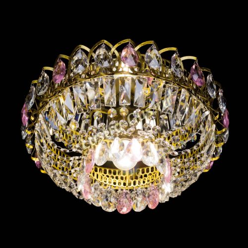 Люстра Астра Бутон №1 розовая под бронзу в Саратове Гусь Хрустальный