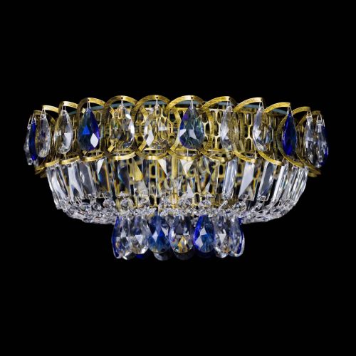 Люстра Астра Бутон №1 синяя под бронзу в Саратове Гусь Хрустальный