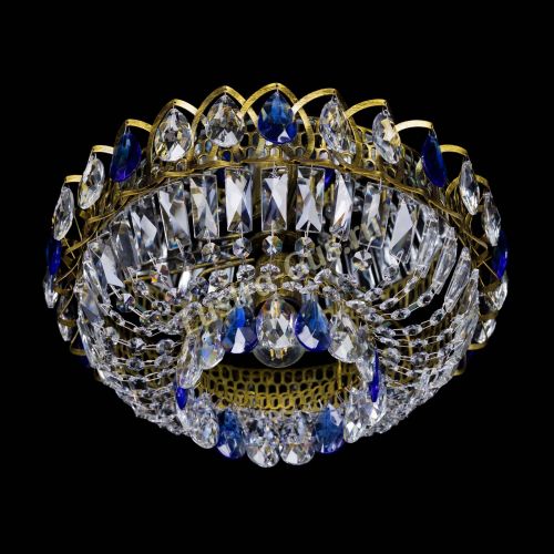 Люстра Астра Бутон №1 синяя под бронзу в Саратове Гусь Хрустальный