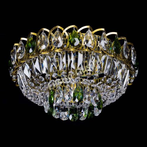 Люстра Астра Бутон №1 зеленая под бронзу в Саратове Гусь Хрустальный