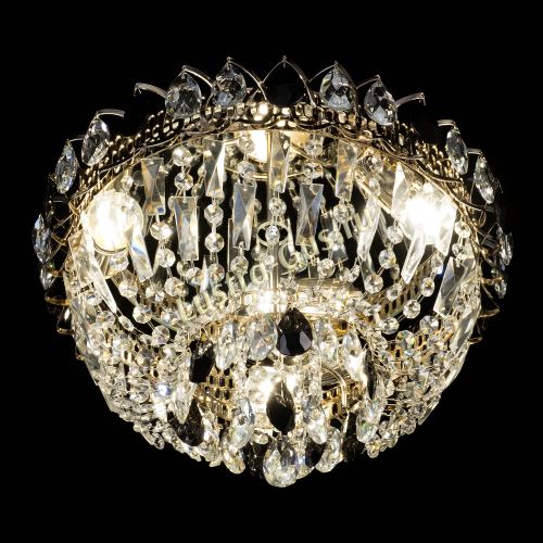 Люстра Астра Бутон №2 черная, диаметр - 400 мм Гусь Хрустальный