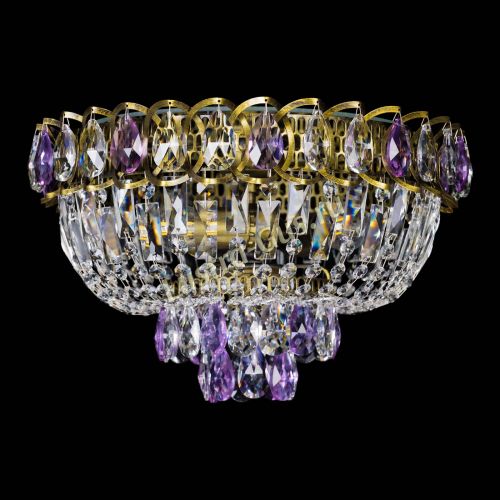 Люстра Астра Бутон №3 фиолетовая под бронзу в Саратове Гусь Хрустальный