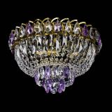 Люстра Астра Бутон №3 фиолетовая под бронзу в Саратове