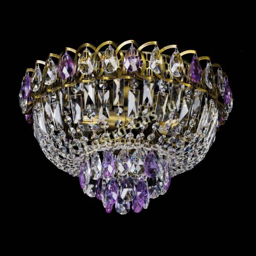 Люстра Астра Бутон №3 фиолетовая под бронзу в Саратове Гусь Хрустальный