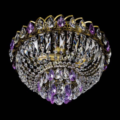 Люстра Астра Бутон №3 фиолетовая под бронзу в Саратове Гусь Хрустальный