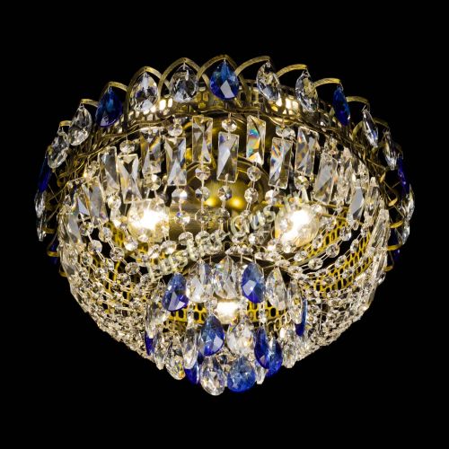 Люстра Астра Бутон №3 синяя под бронзу в Саратове Гусь Хрустальный