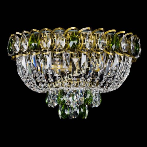 Люстра Астра Бутон №3 зеленая под бронзу в Саратове Гусь Хрустальный