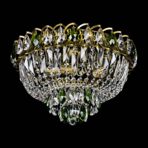 Люстра Астра Бутон №3 зеленая под бронзу в Саратове Гусь Хрустальный