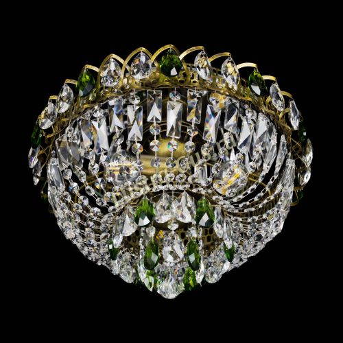 Люстра Астра Бутон №3 зеленая под бронзу в Саратове Гусь Хрустальный