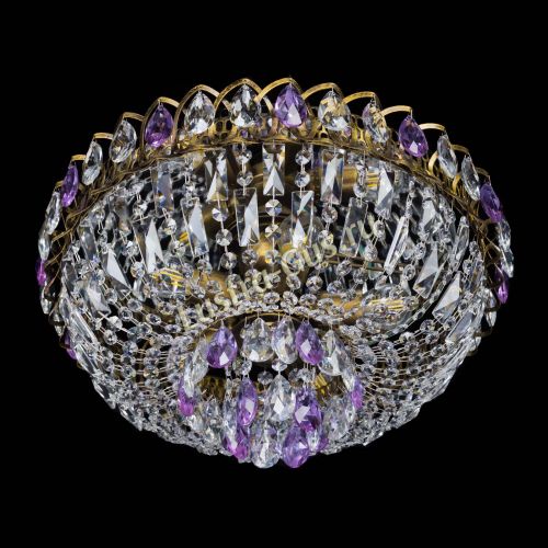 Люстра Астра Бутон №5 фиолетовая под бронзу в Саратове Гусь Хрустальный