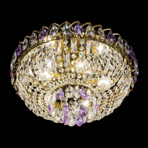 Люстра Астра Бутон №5 фиолетовая под бронзу в Саратове Гусь Хрустальный