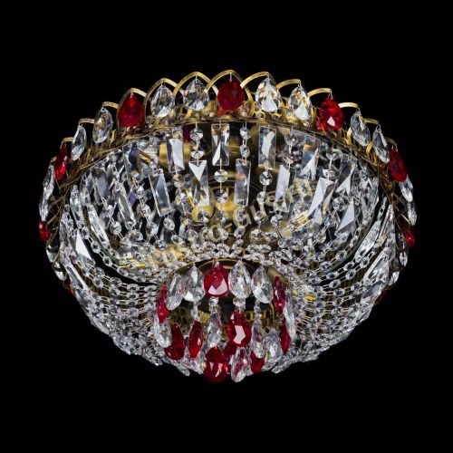 Люстра Астра Бутон №5 красная под бронзу в Саратове Гусь Хрустальный