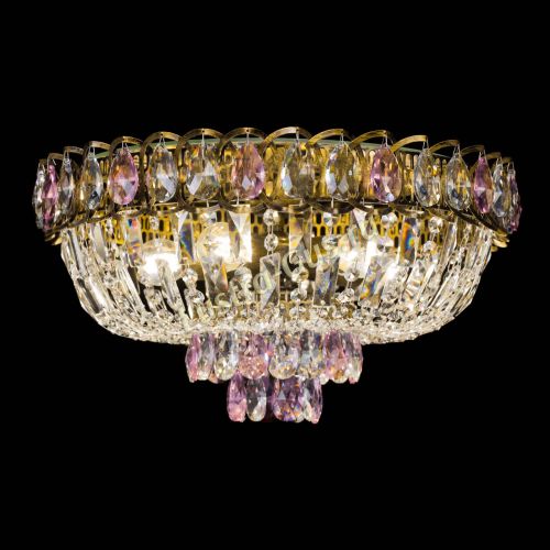 Люстра Астра Бутон №5 розовая под бронзу в Саратове Гусь Хрустальный