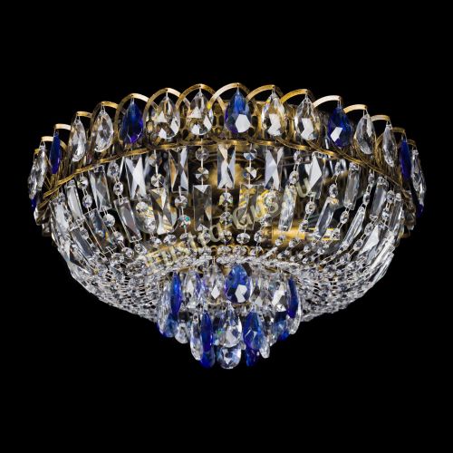 Люстра Астра Бутон №5 синяя под бронзу в Саратове Гусь Хрустальный