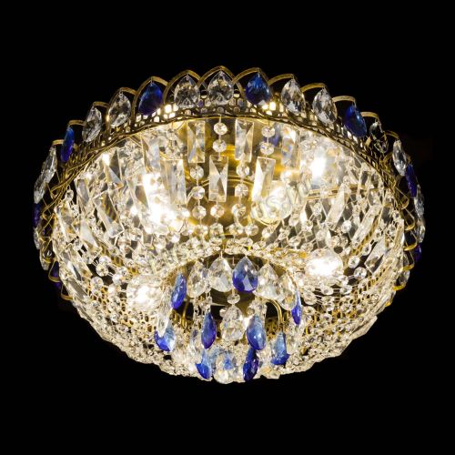 Люстра Астра Бутон №5 синяя под бронзу в Саратове Гусь Хрустальный