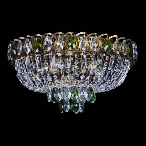 Люстра Астра Бутон №5 зеленая под бронзу в Саратове Гусь Хрустальный