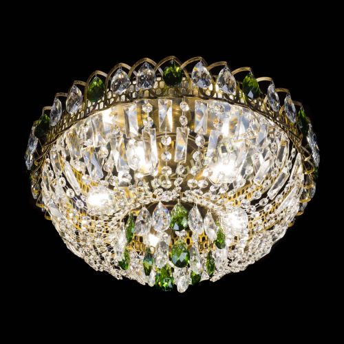 Люстра Астра Бутон №5 зеленая под бронзу в Саратове Гусь Хрустальный