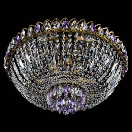 Люстра Астра Бутон №6 под бронзу Фиолетовая в Саратове Гусь Хрустальный