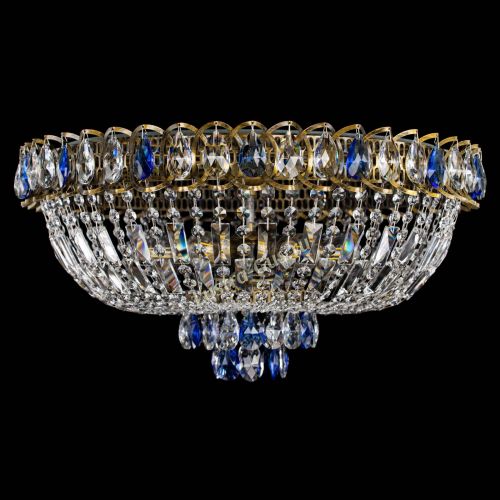 Люстра Астра Бутон №6 под бронзу Синяя в Саратове Гусь Хрустальный