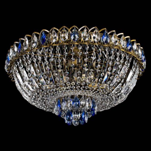 Люстра Астра Бутон №6 под бронзу Синяя в Саратове Гусь Хрустальный