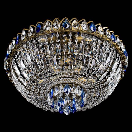 Люстра Астра Бутон №6 под бронзу Синяя в Саратове Гусь Хрустальный