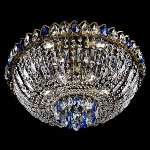 Люстра Астра Бутон №6 под бронзу Синяя в Саратове Гусь Хрустальный