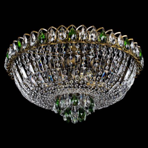 Люстра Астра Бутон №6 под бронзу Зеленая в Саратове Гусь Хрустальный