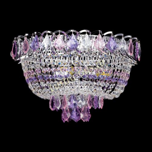 Люстра Астра дубик ровозо-фиолетовая в Саратове Гусь Хрустальный