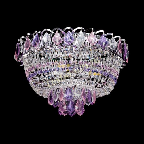 Люстра Астра дубик ровозо-фиолетовая в Саратове Гусь Хрустальный