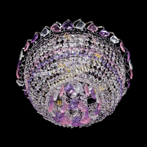 Люстра Астра дубик ровозо-фиолетовая в Саратове Гусь Хрустальный