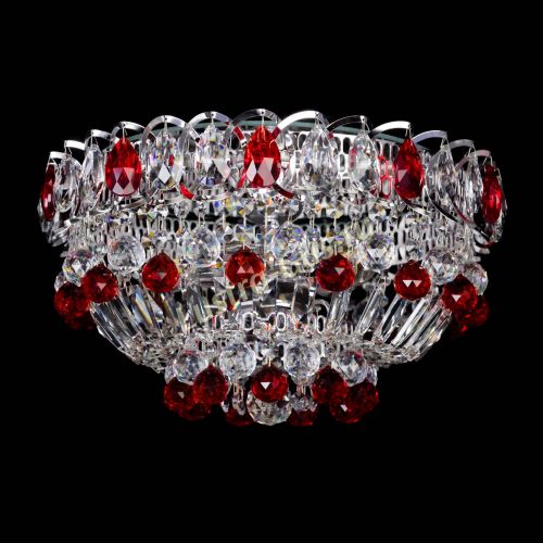 Люстра Астра Шар №3 Красная в Саратове Гусь Хрустальный