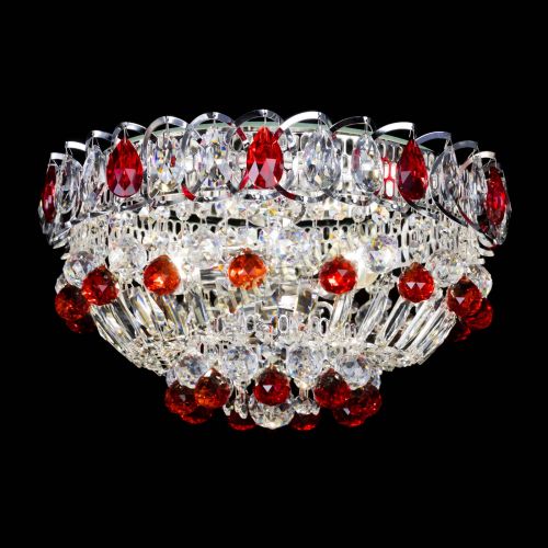 Люстра Астра Шар №3 Красная в Саратове Гусь Хрустальный