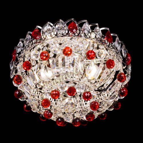Люстра Астра Шар №3 Красная в Саратове Гусь Хрустальный