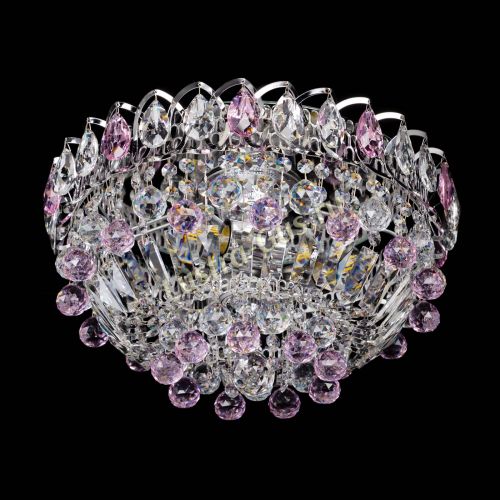 Люстра Астра Шар №3 Розовая в Саратове Гусь Хрустальный